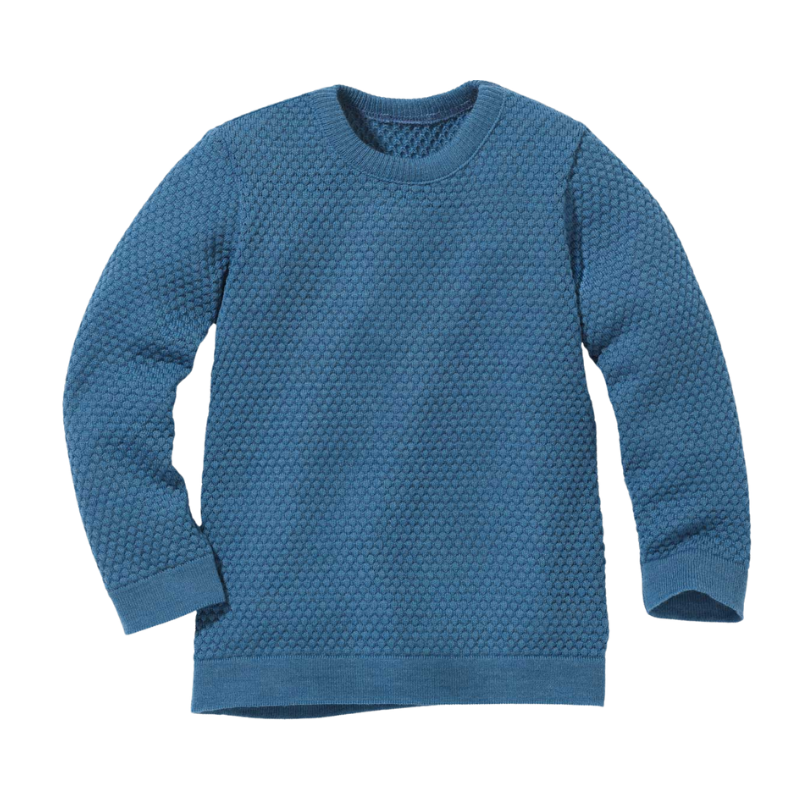 Disana Wabenpullover - Taubenblau