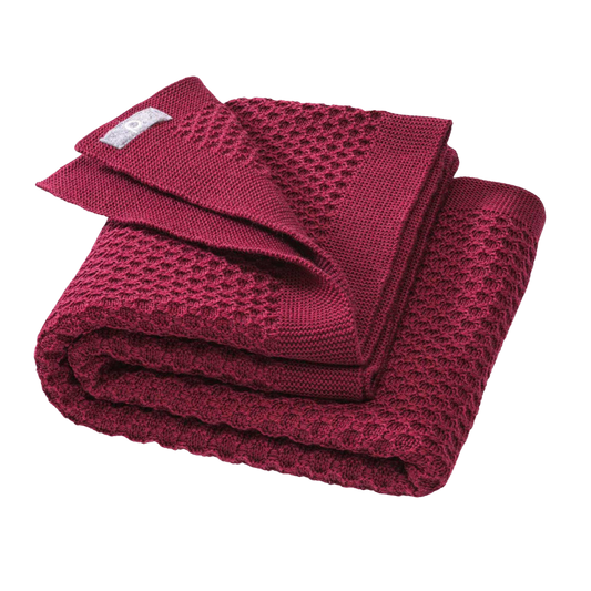 Disana wool honeycomb blanket - Cassis