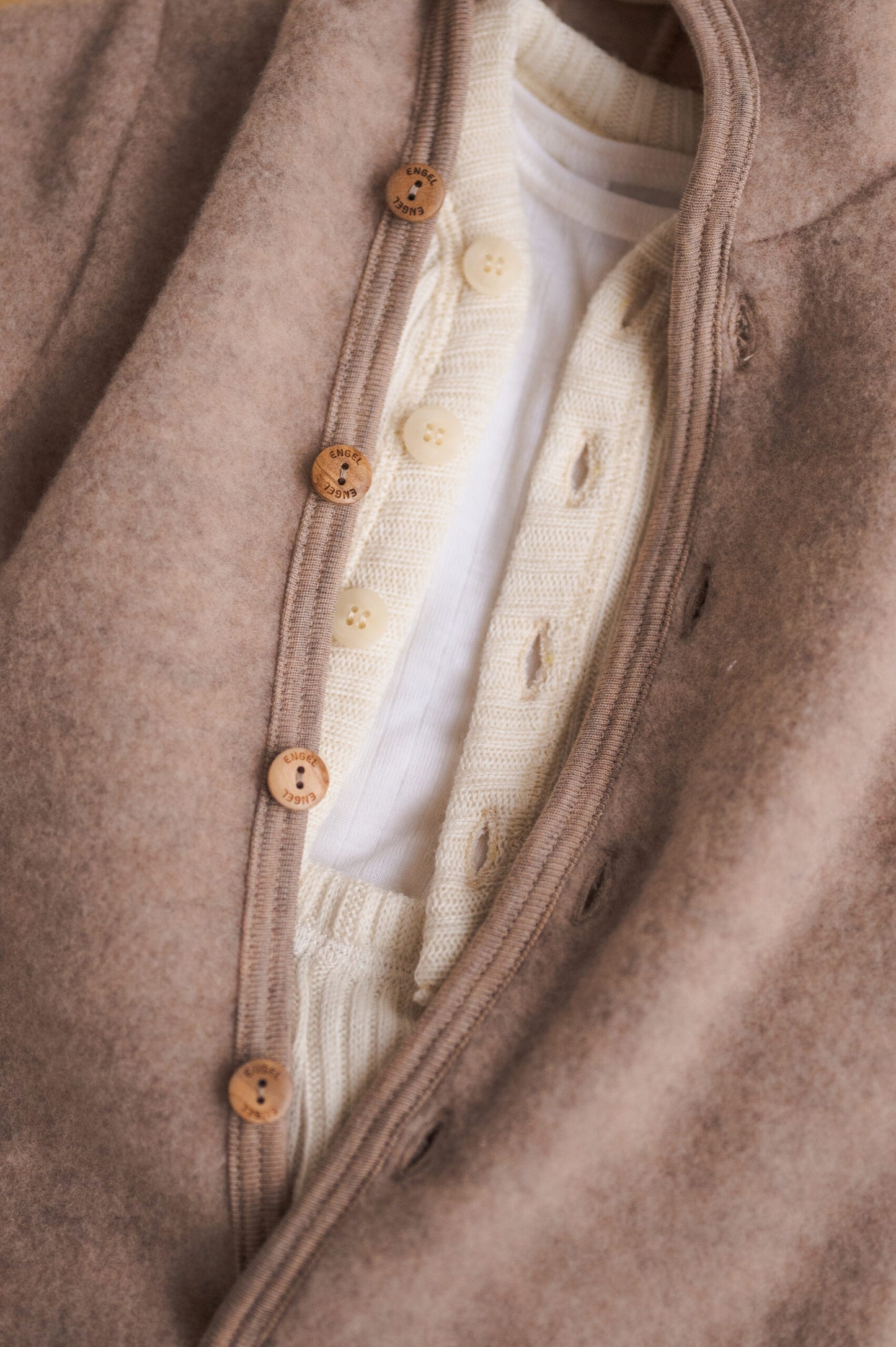 Engel Natur Merinowollfleece-Overall - Sand
