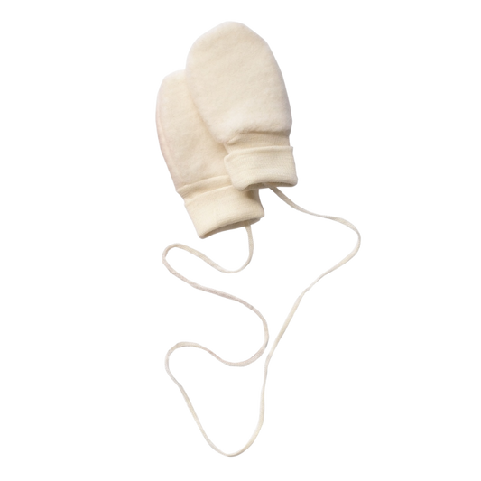 Engel Natur Wolffleece-Babyfäustlinge - Natur