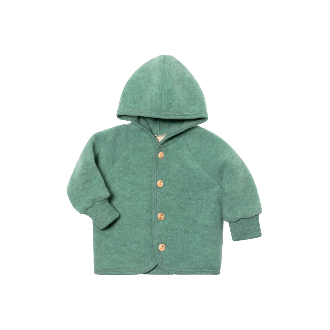 Engel Natur Wollfleecejacke – Jade Melange