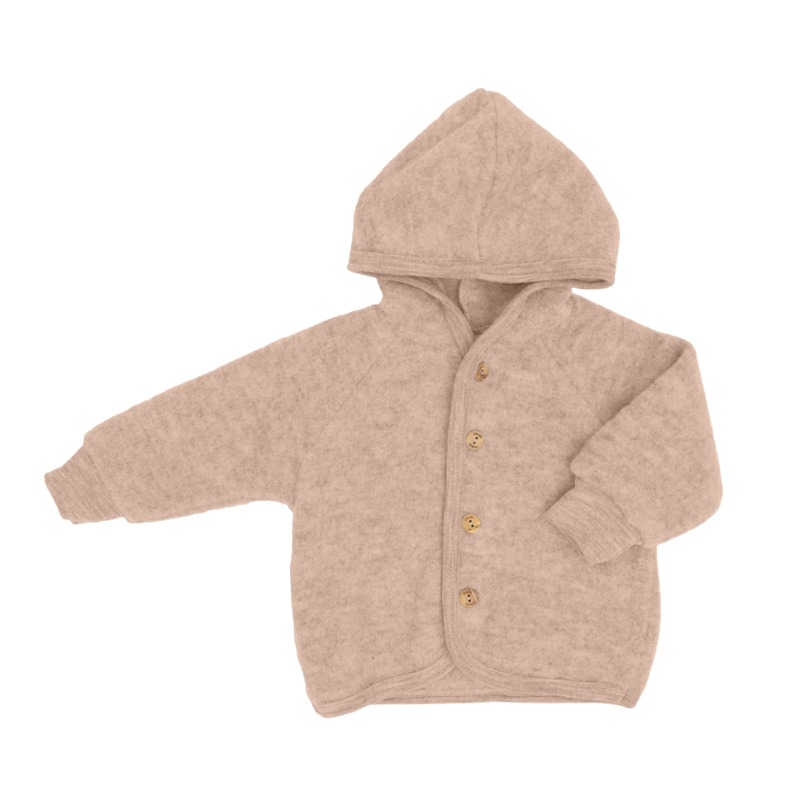 Engel Natur Wolffleecejacke - Sand melange