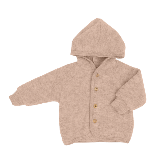 Engel Natur Wolffleecejacke - Sand melange