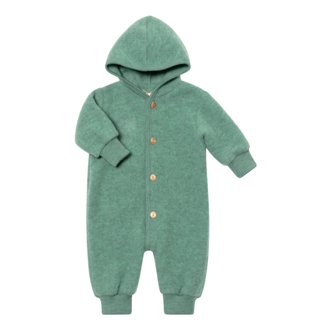 Engel Natur Wollfleece-Overall – Jade Melange