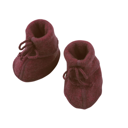 Engel Natur Wollfleece Babyschuhe – Zimt Melange