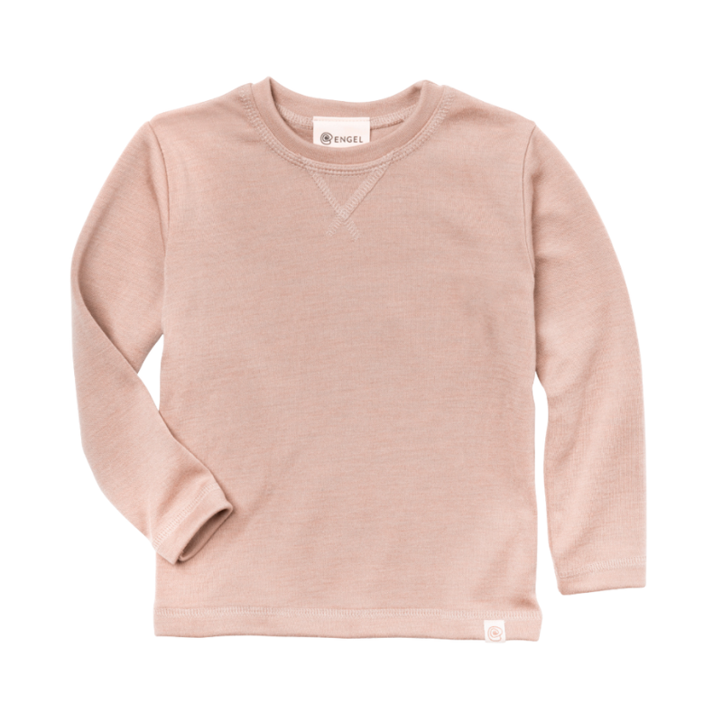 Engel Natur Woll-/Seidenpullover Kind - Dusty Rose