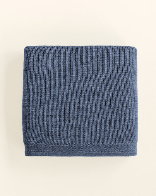 Hvid deken Felix - Denim