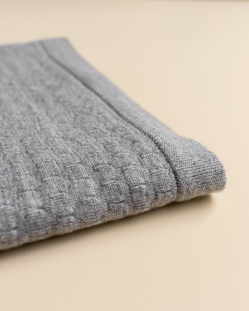 Hvid deken Frankie - Grey Melange