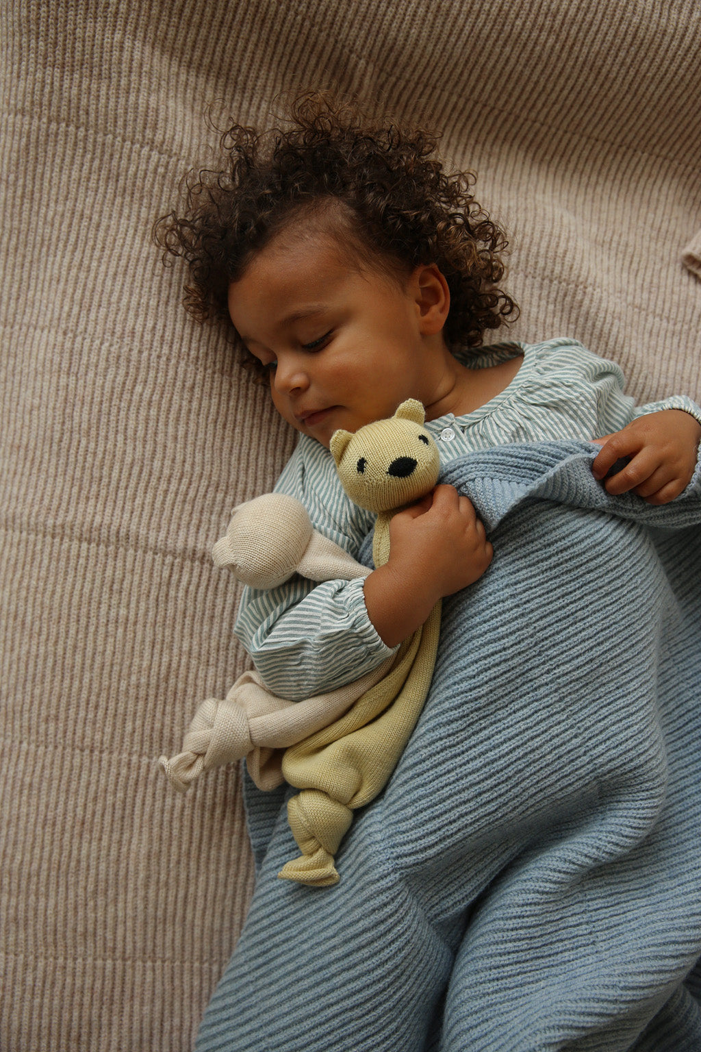 Hvid deken Gaston - Frost Blue