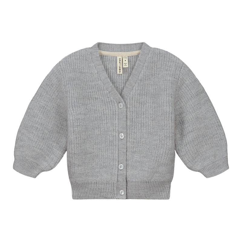 Gray Label Baby-Strickjacke aus Wolle – Graumeliert