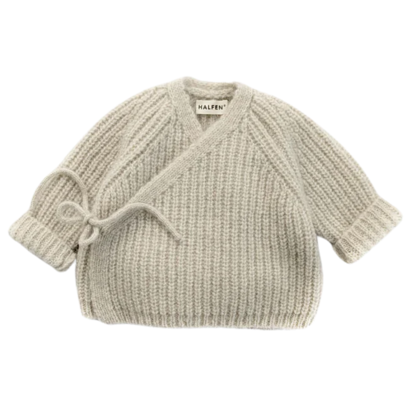 HALFEN Alpaka-Baby-Wickeljacke – Beige