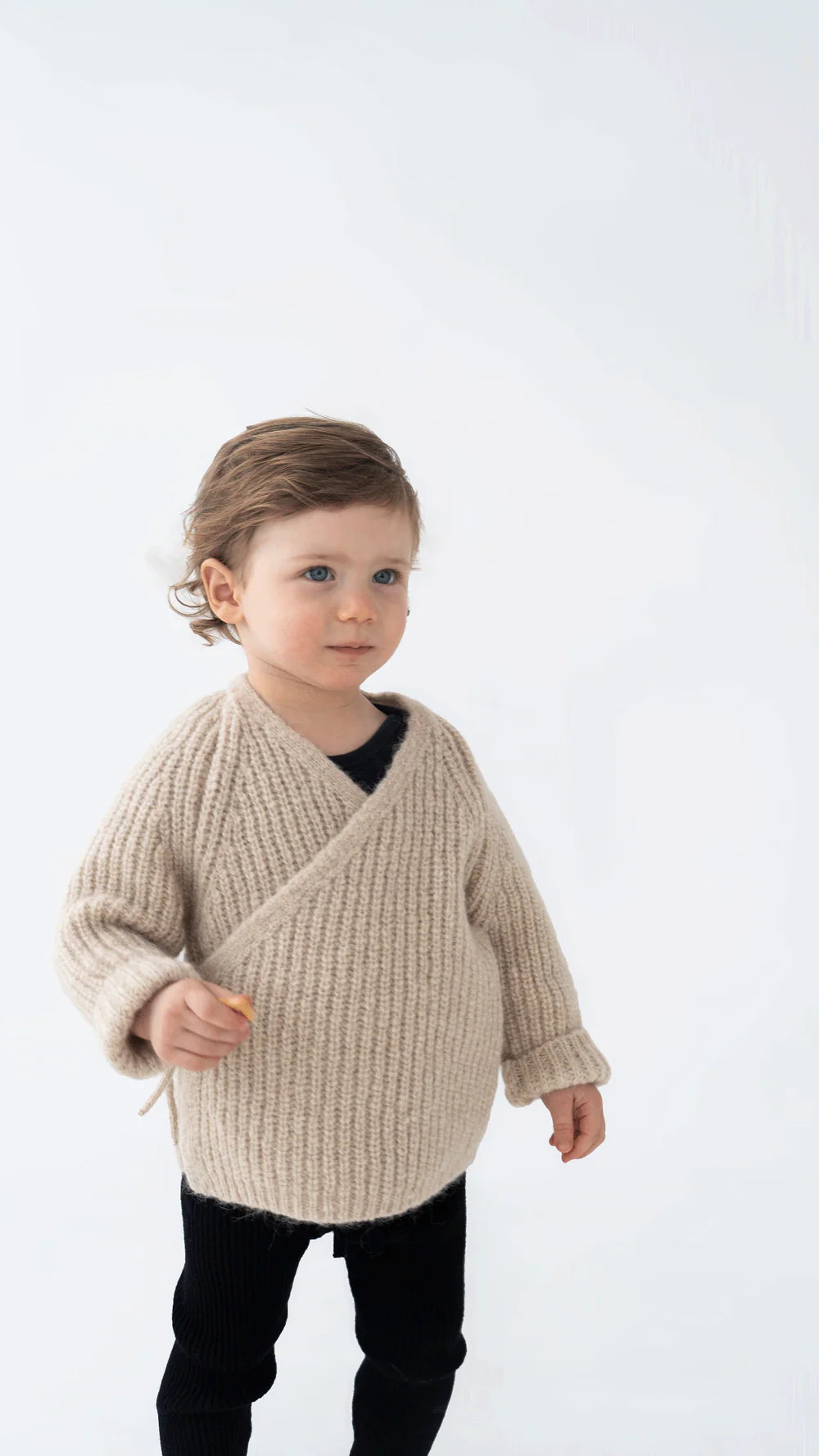 HALFEN Alpaka-Baby-Wickeljacke – Beige