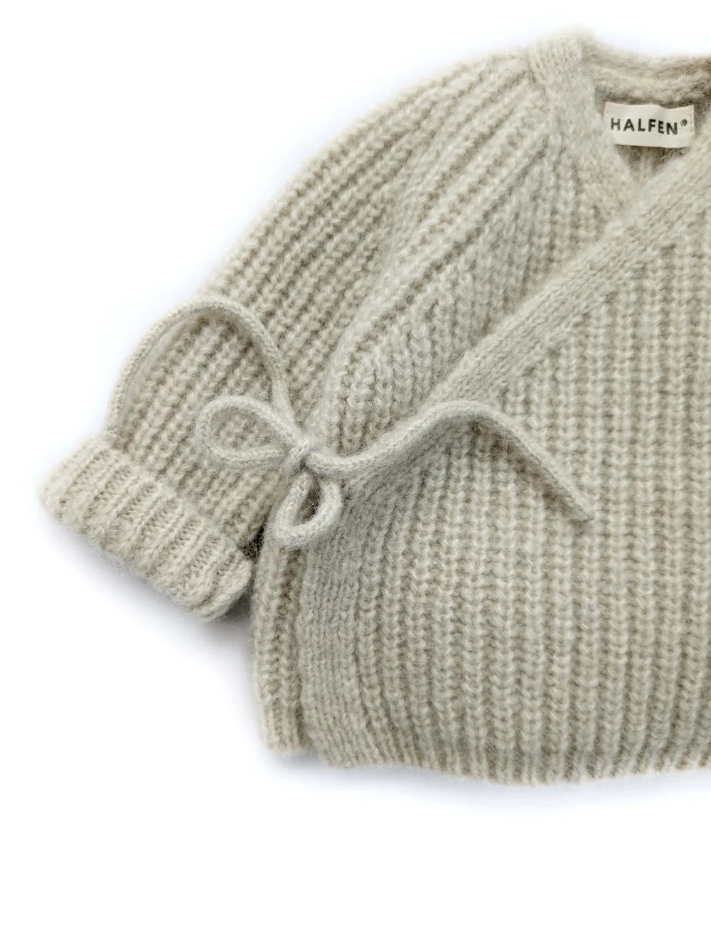 HALFEN Alpaka-Baby-Wickeljacke – Beige