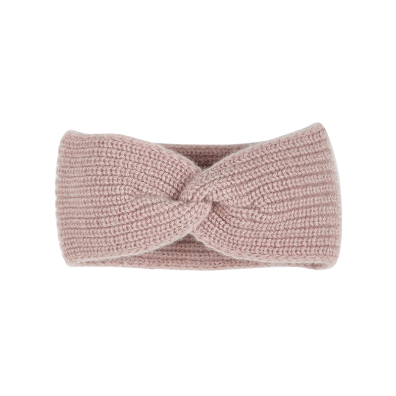 HALFEN Kaschmir Kinderstirnband mit Knoten - Altrosa