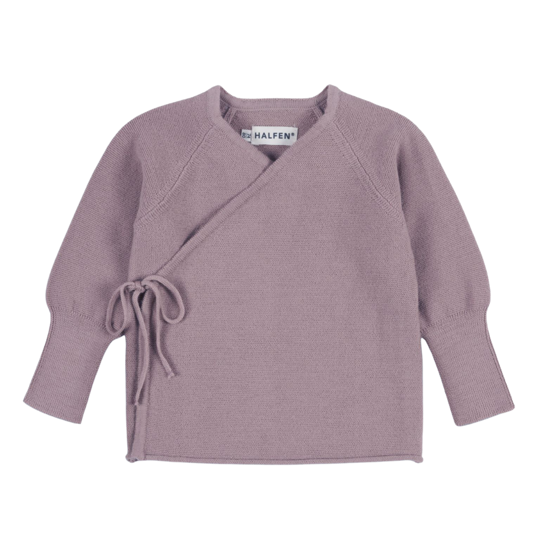 HALFEN wollen wikkelvestje - Mauve