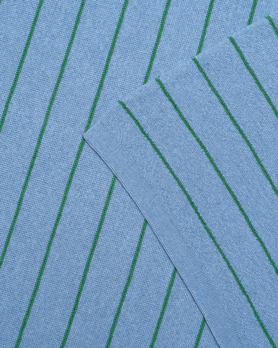 Hvid deken Harry - Light Blue / Grass