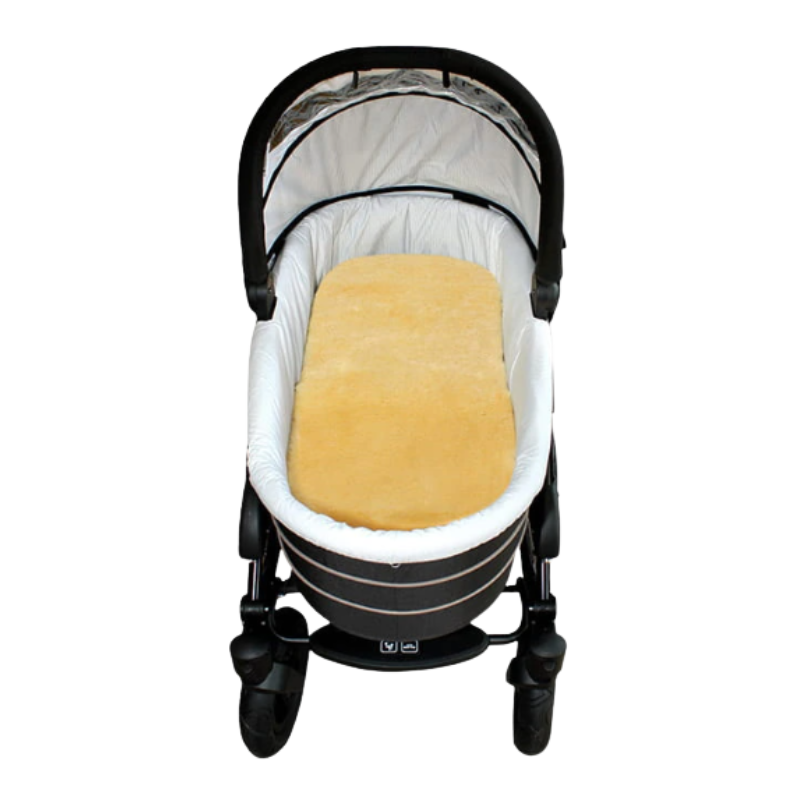 Heitmann Bright Kinderwagen mit Schaffell - Gold
