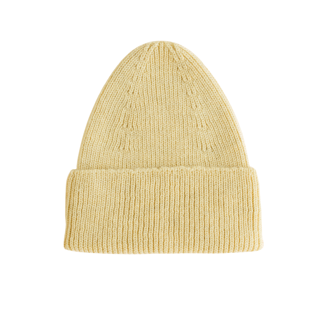 Hvid beanie Fonzie kids - Light Yellow