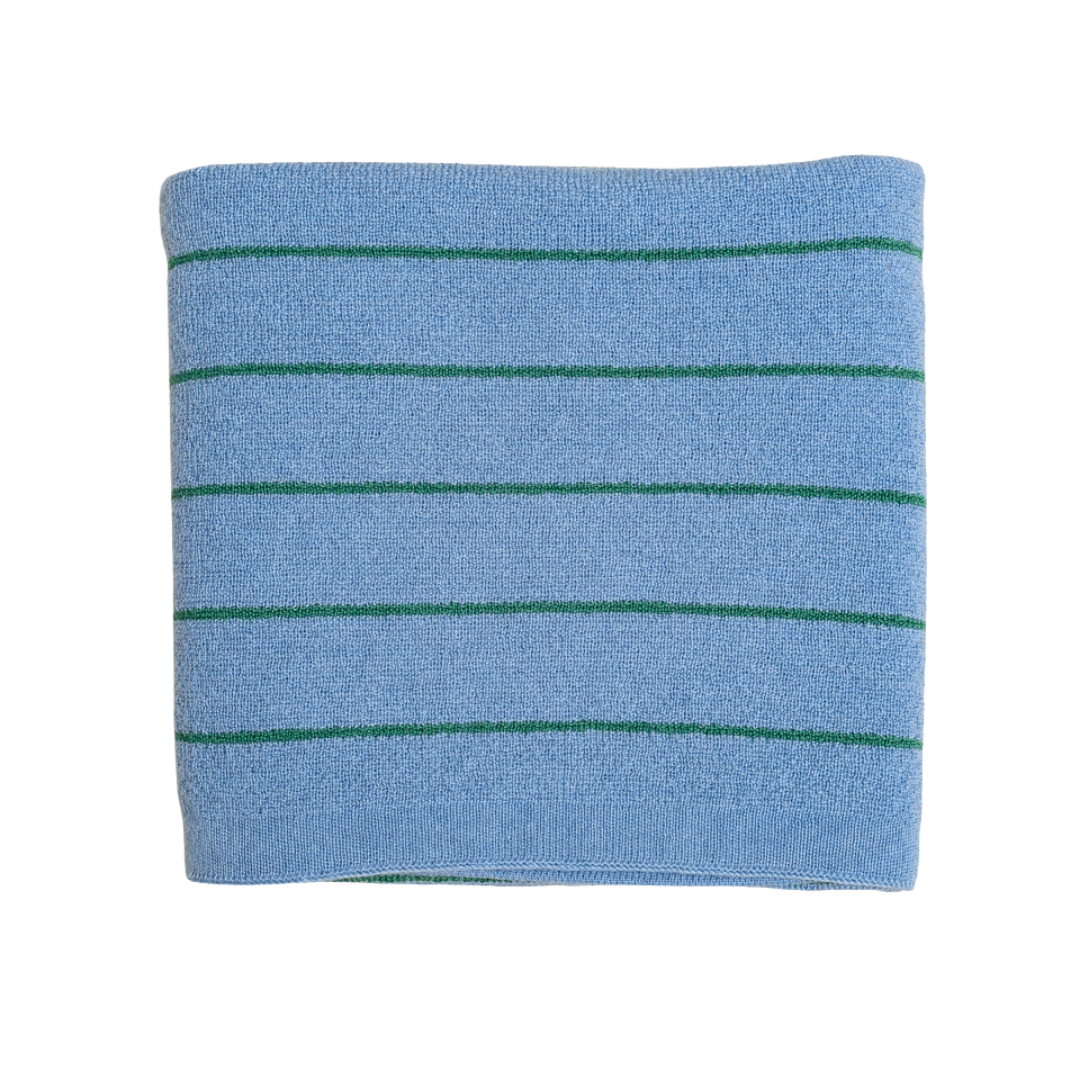 Hvid deken Harry - Light Blue / Grass