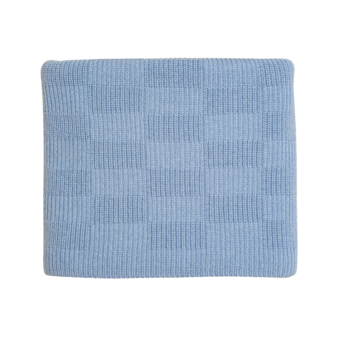 Hvid deken Ivy - Light Blue
