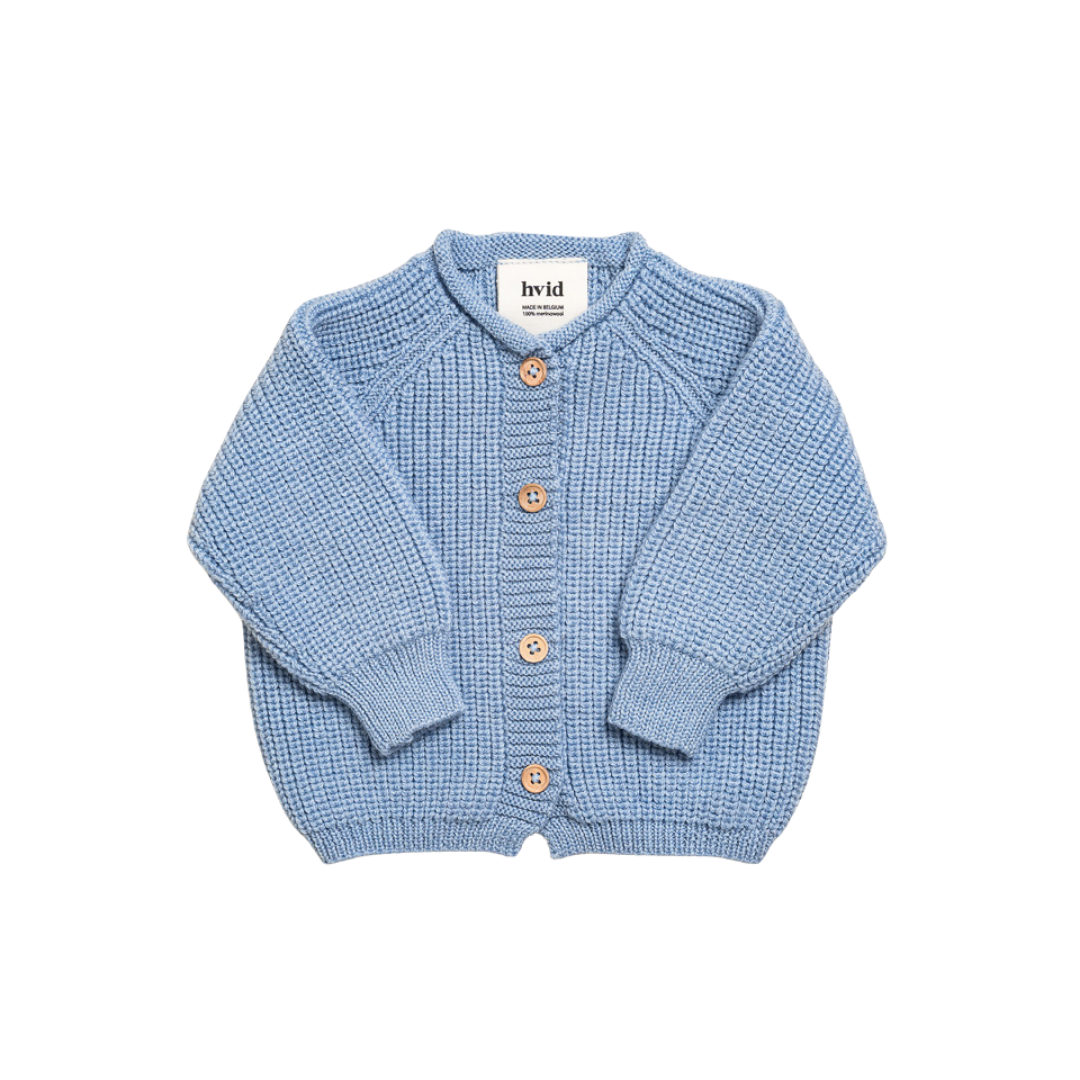 Hvid cardigan Inga - Light Blue