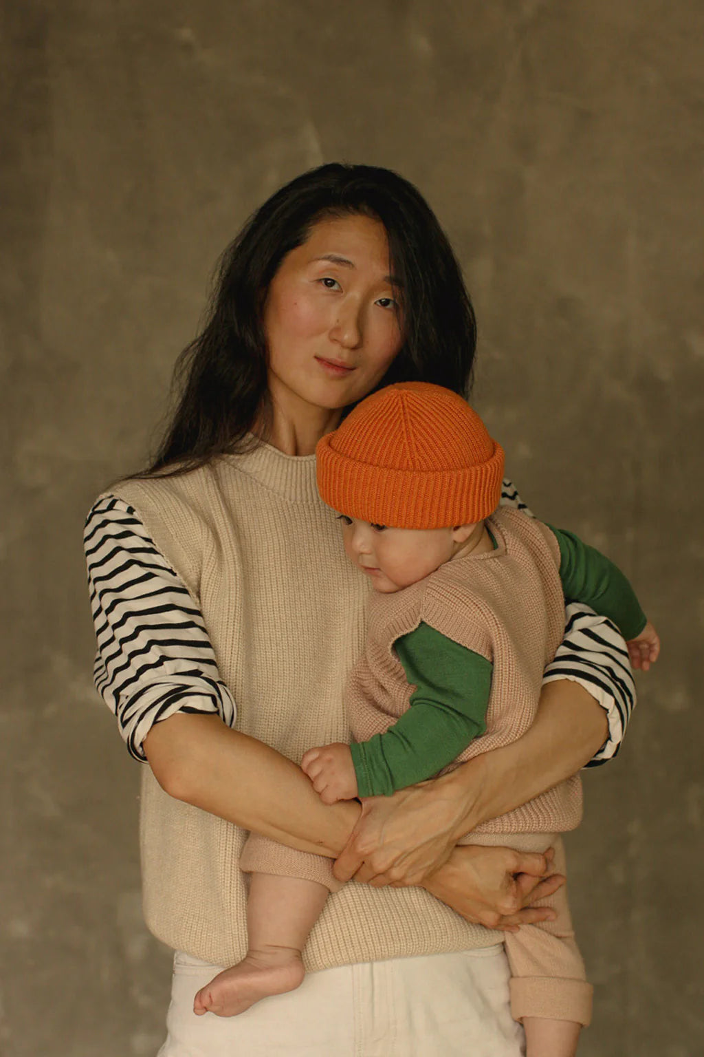 Hvid vest Harvey baby - Apricot