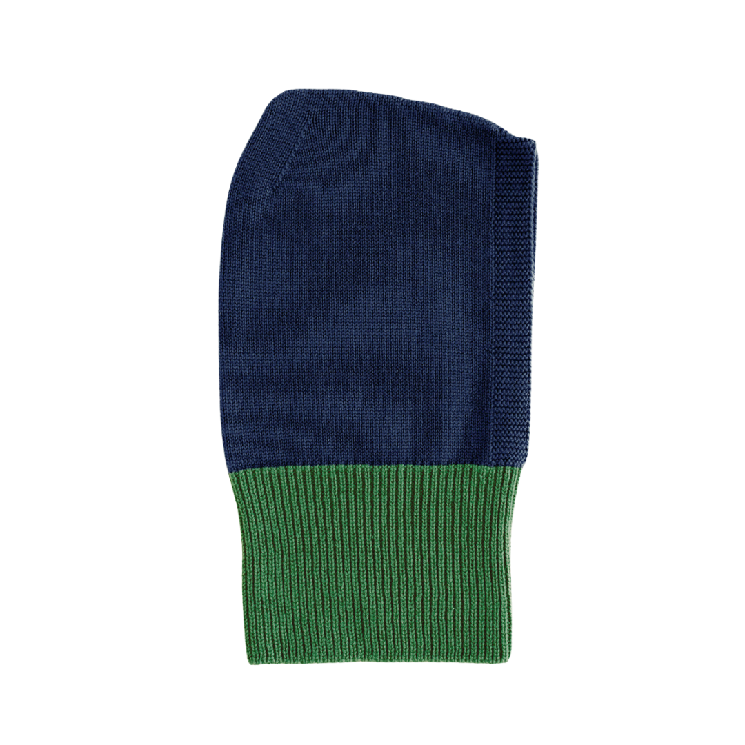 Hvid-Sturmhaube Eddy - Blau / Gras