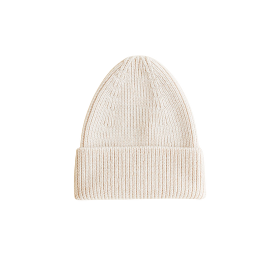 Hvid Beanie Fonzie Erwachsene - Creme