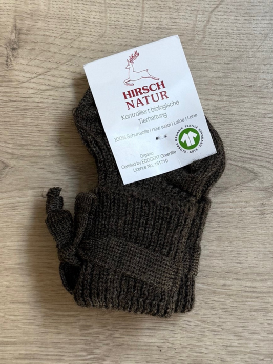Hirsch Natur wollen striksokjes Bruin