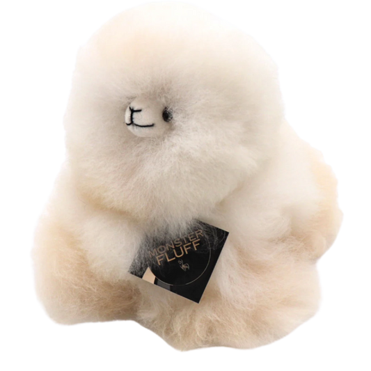 Inkari mini monsterfluff alpaca knuffel in de kleur sahara - de Wevershoek