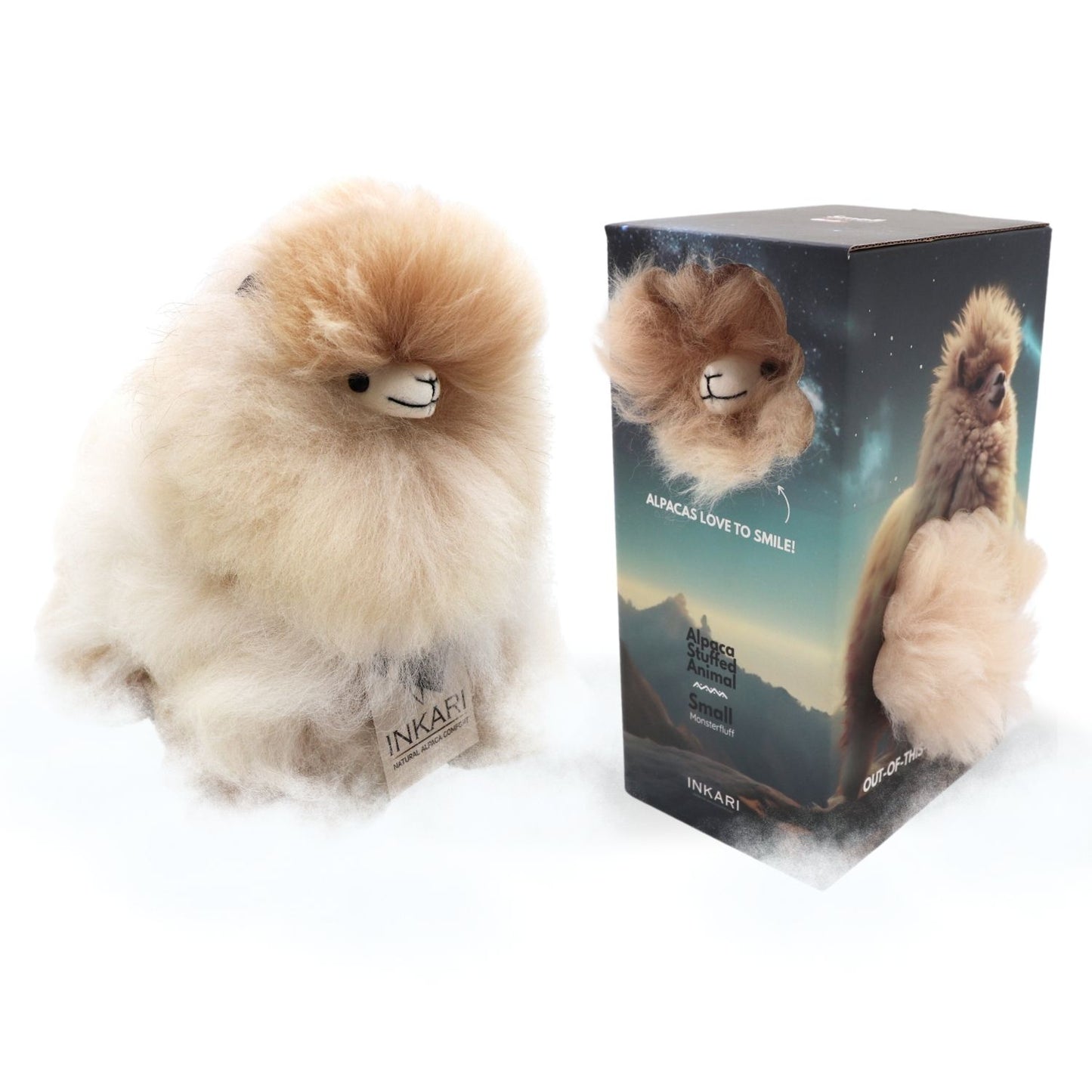 Inkari alpaca knuffel small monsterfluff - Sahara