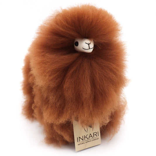 Inkari alpaca knuffel small monsterfluff - Hazelnut