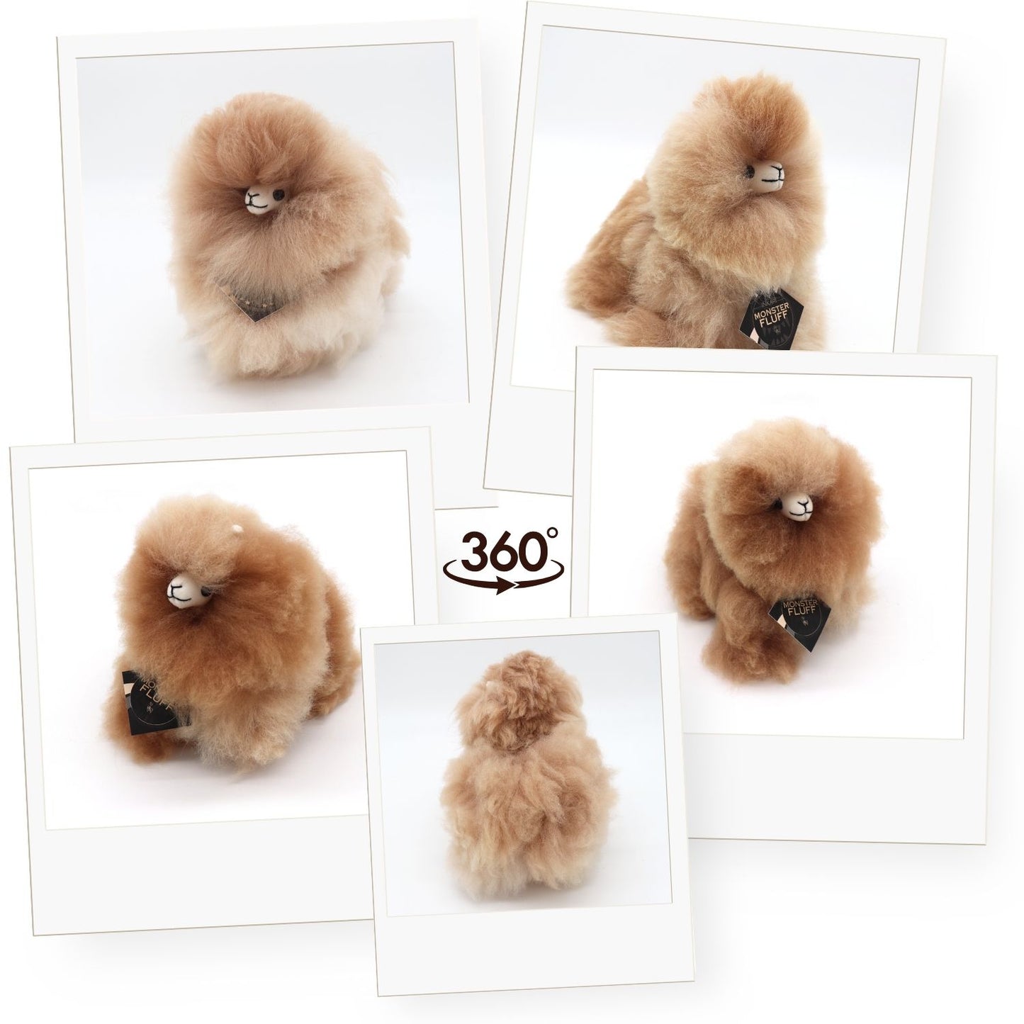 Inkari Alpaka-Kuscheltier Mini-Monster-Fluff – Sahara