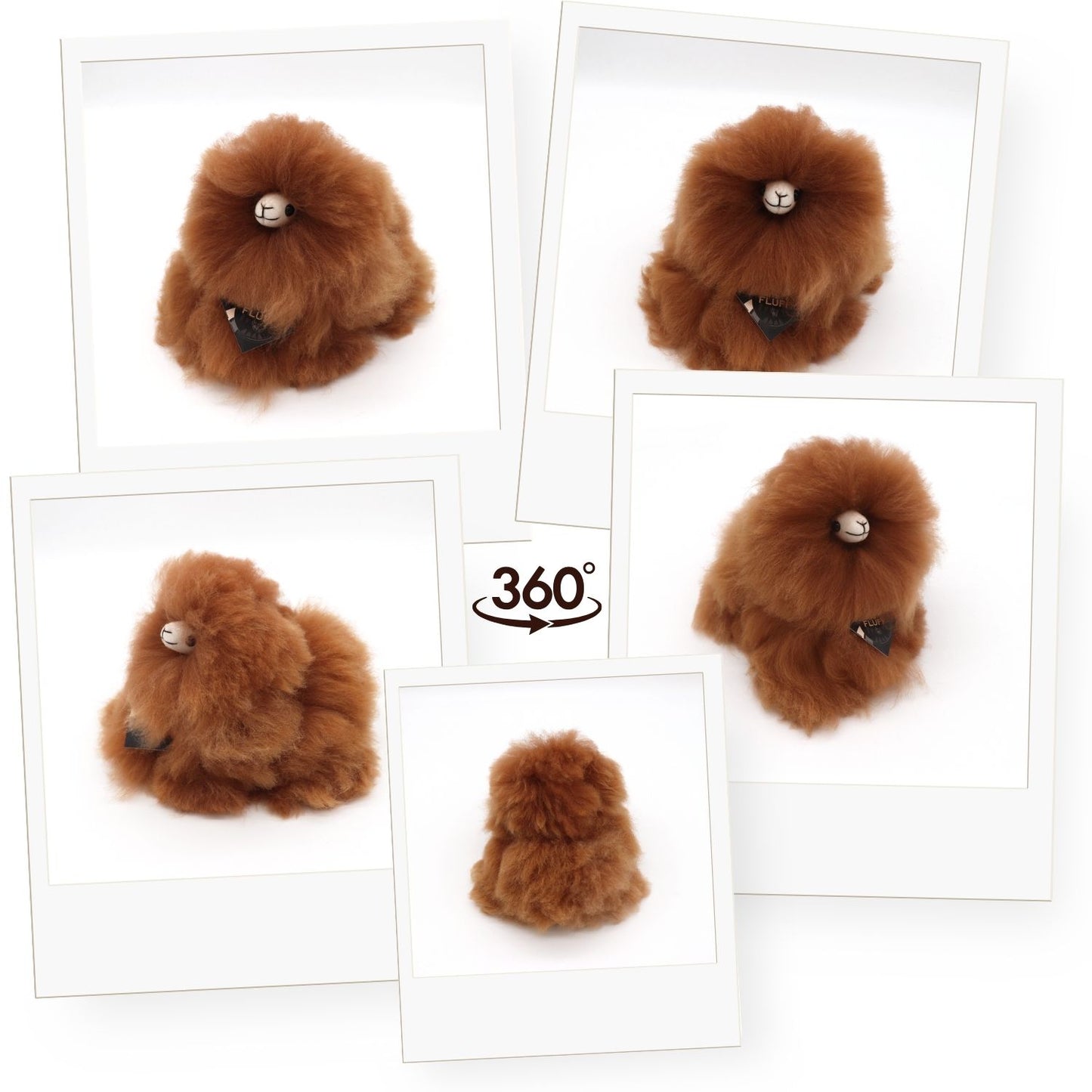 Inkari Alpaka-Kuscheltier Mini-Monster-Fluff – Sahara