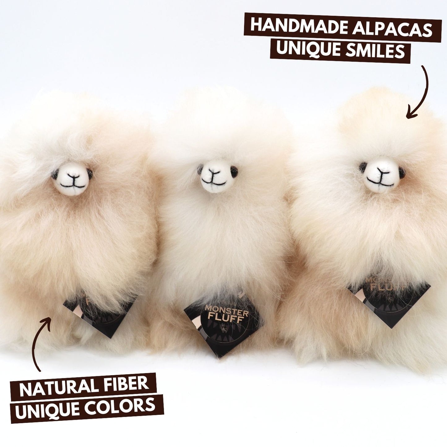 Inkari alpaca cuddly toy mini monster fluff - Sahara