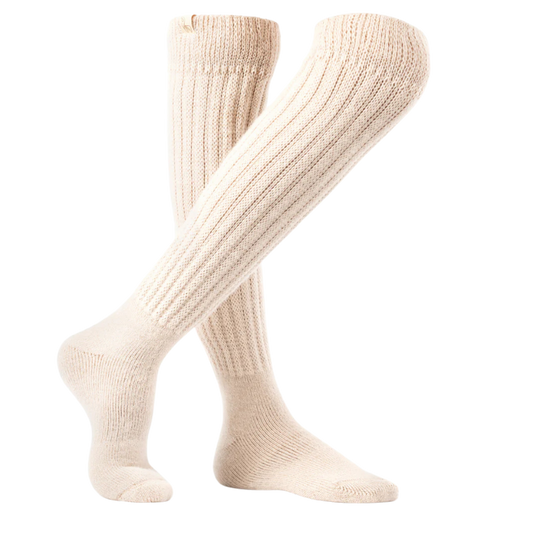Inkari alpaca over-the-knee socks - Sahara