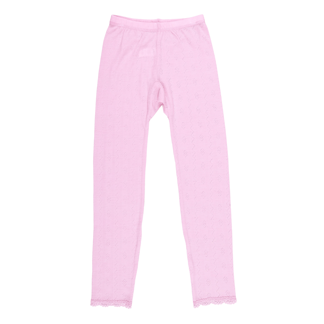 Joha Woll-/Seidenleggings Pointelle - Prime Rose