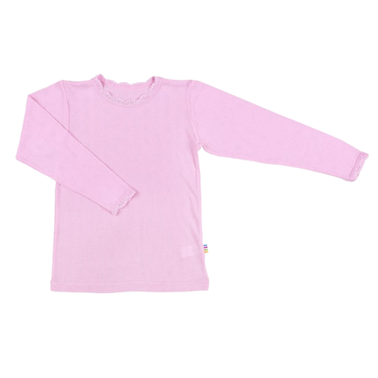 Joha wol/zijde longsleeve pointelle - Prime Rose