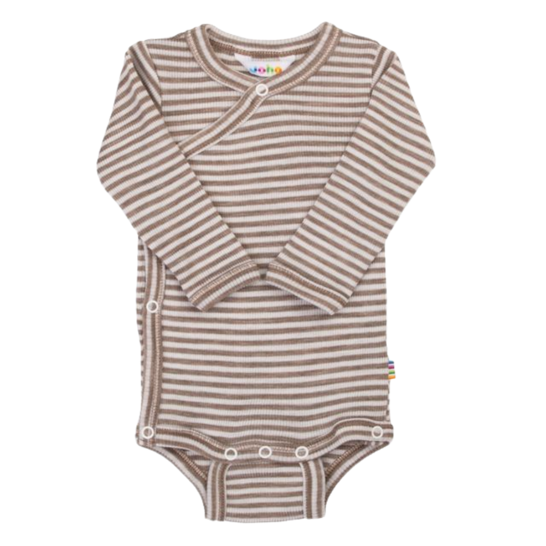 Joha wol/zijde wikkelromper - Dark Beige