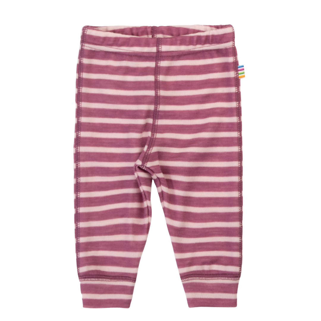 Joha wollen legging gestreept - Bordeaux