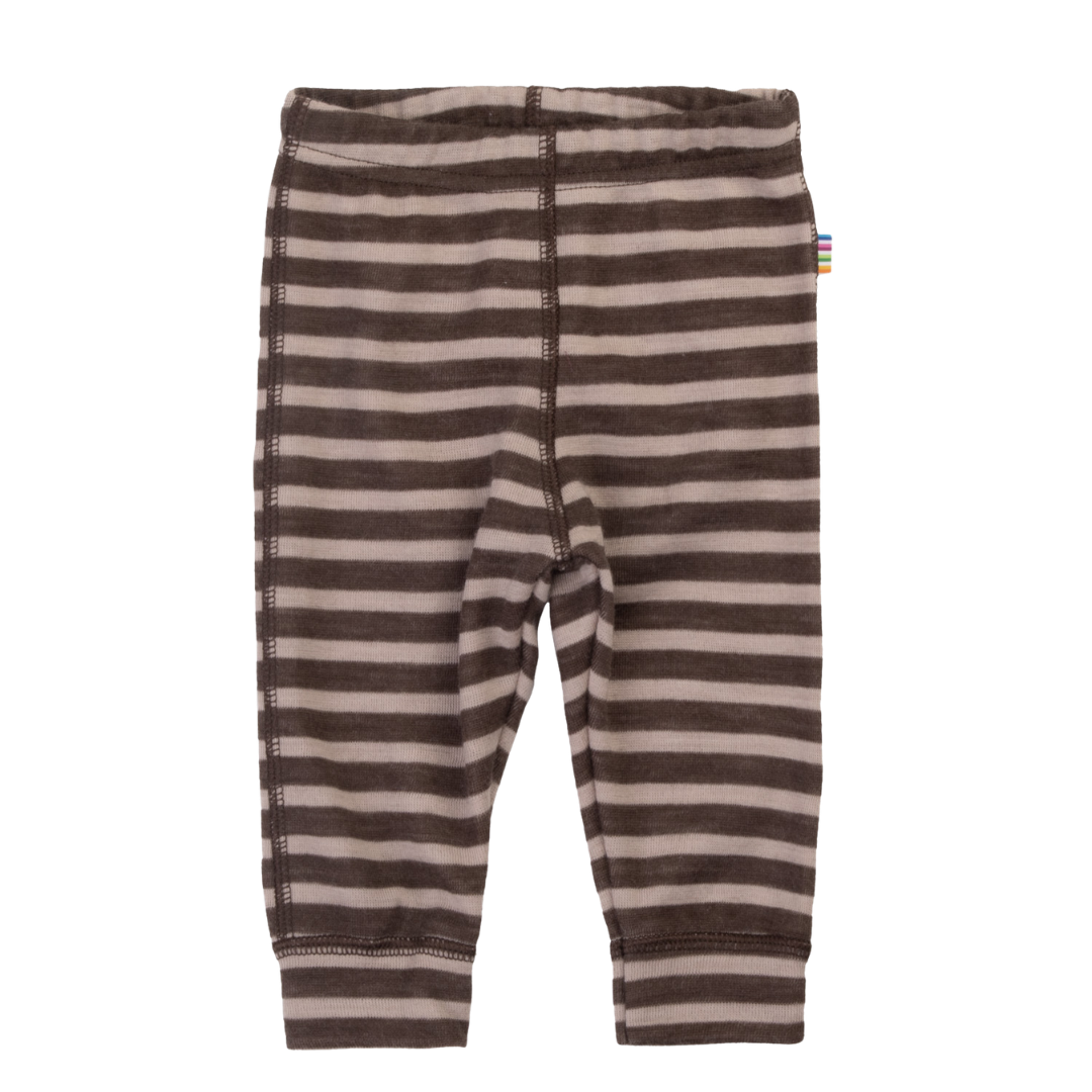 Joha wollen legging gestreept - Dark Brown