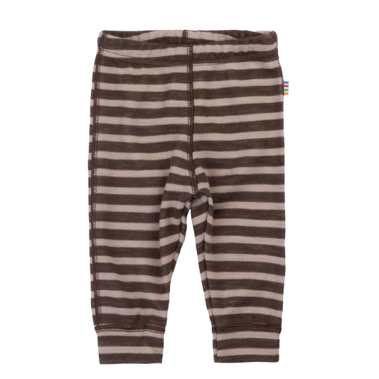 Joha wollen legging gestreept - Dark Brown