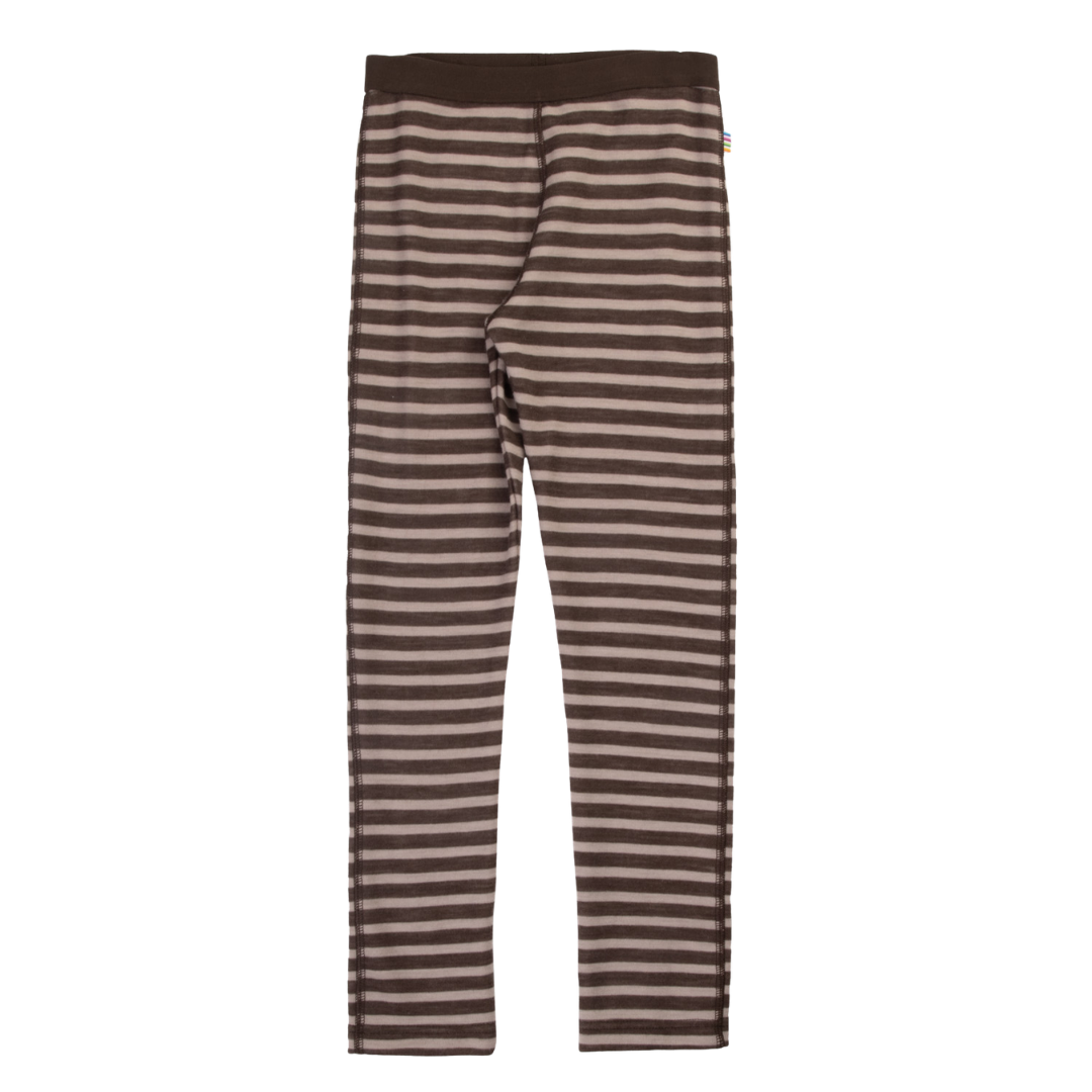 Joha wollen legging gestreept - Dark Brown