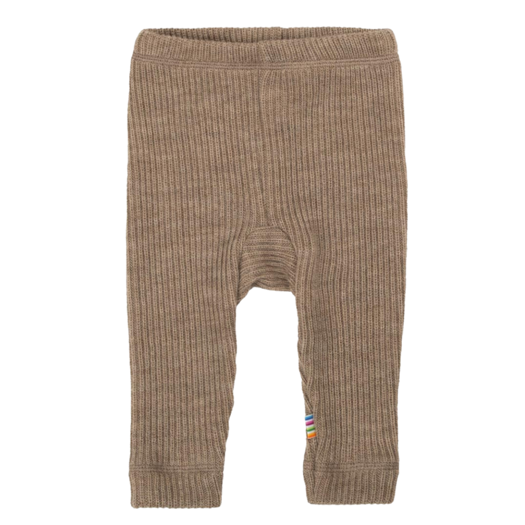 Joha knitted wool ribbed leggings - Beige Melange