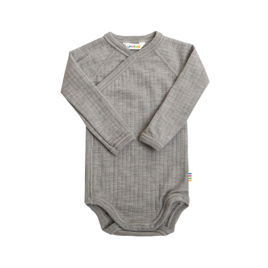 Joha wollen wikkelromper - Light Grey Melange