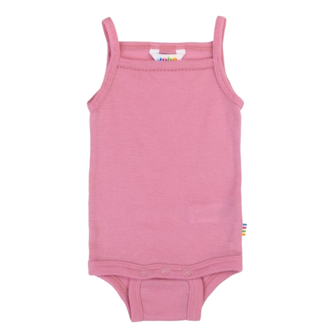 Joha Sommer-Strampler aus Wolle – Rosa