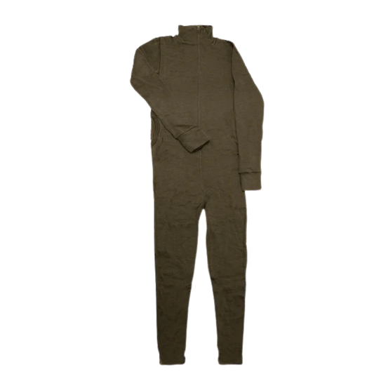 Joha wollen jumpsuit heren - Iron brown