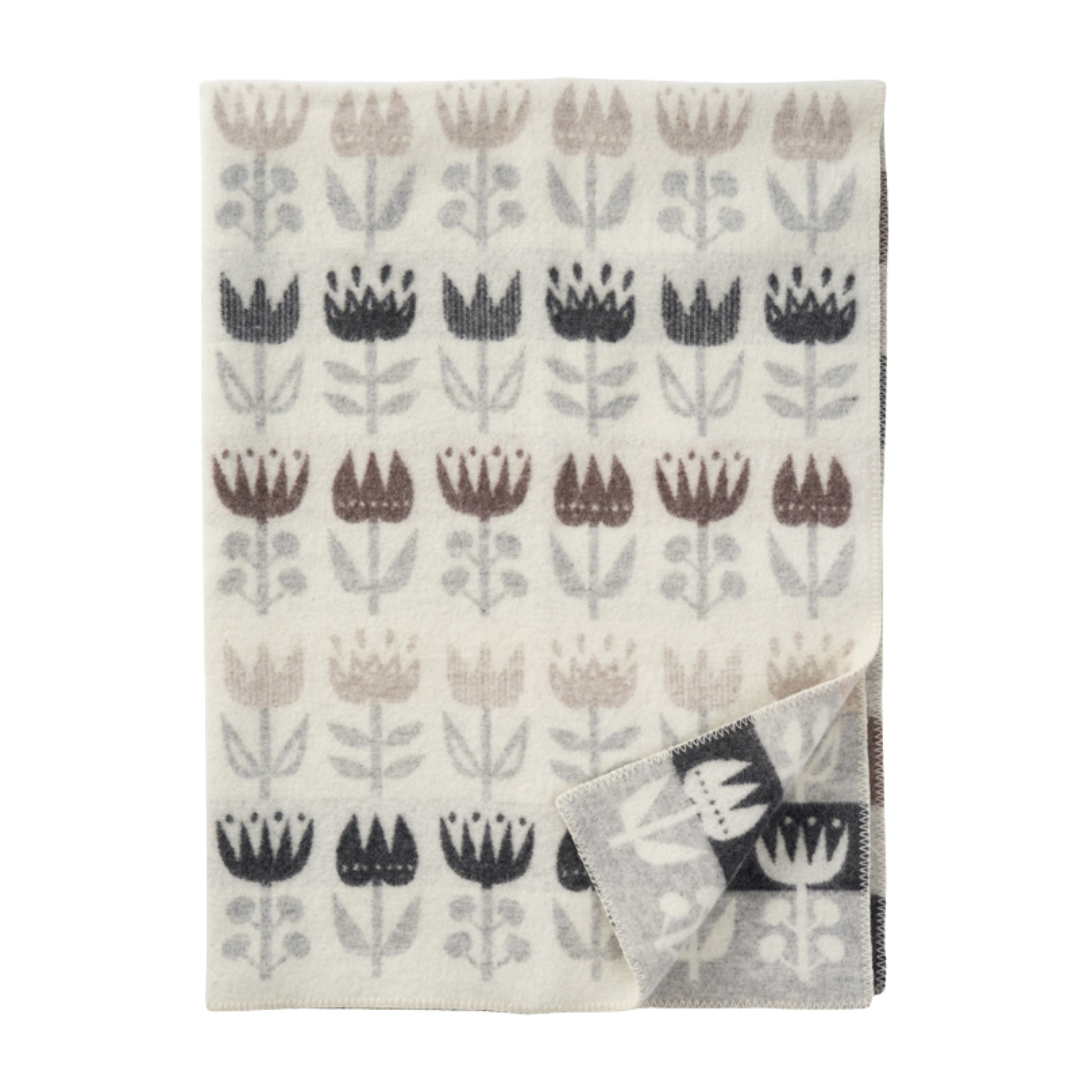 Koc wełniany ekologiczny Klippan Tulip Grey