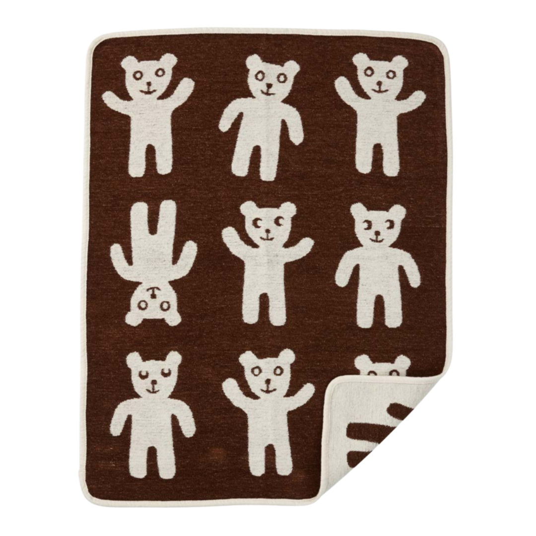 Klippan katoenen babydeken Bruno Beer – Bruin