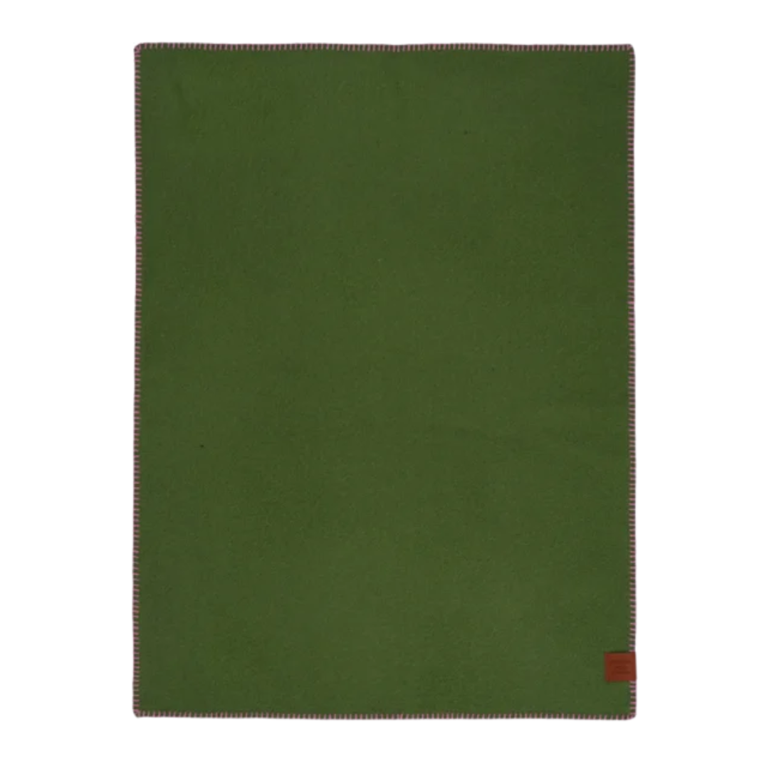 Klippan wollen babydeken Cozy - Groen / Roze